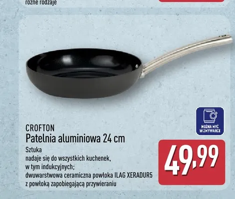 Patelnia aluminiowa Crofton 24 cm promocja w Aldi