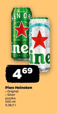 Piwo Heineken Silver promocja w Netto