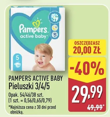 Pieluszki  Active Baby 3 / 4 / 5 promocja w Aldi