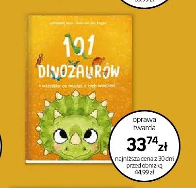 Książka 101 dinozaurów oprawa twarda promocja w Empik