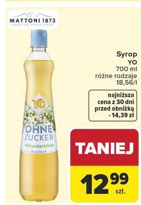Syrop YO różne rodzaje promocja w Carrefour