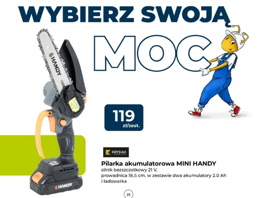 Pilarka akumulatorowa Mini Handy promocja w PSB Mrówka