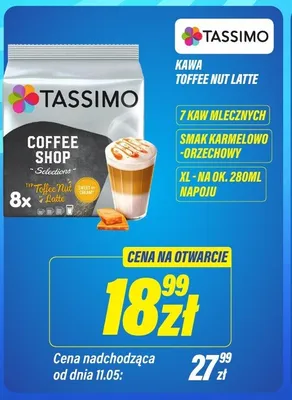 Kawa Tassimo Coffee Shop Selections Toffee Nut Latte promocja w RTV EURO AGD