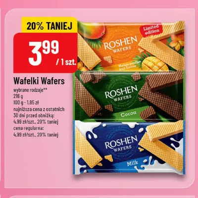 Wafelki Wafers Roshen o smaku mango i marakui promocja w POLOmarket