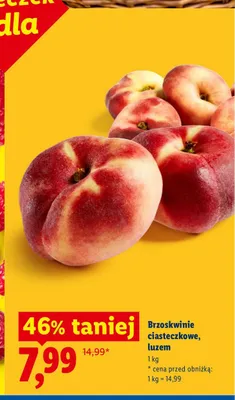 Brzoskwinie ciasteczkowe luzem promocja w Lidl