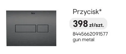 Przycisk spłukujący Roca gun metal promocja w Castorama
