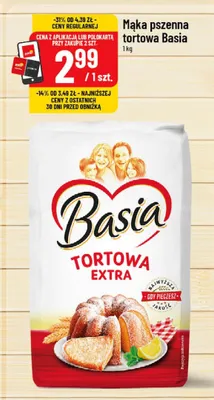 Mąka pszenna tortowa Basia Extra promocja w POLOmarket