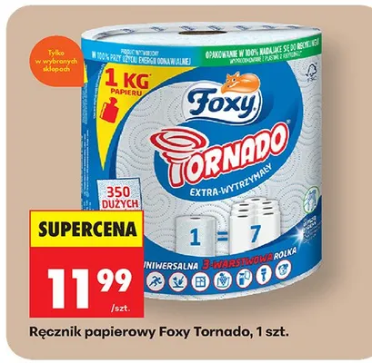 Ręcznik papierowy Tornado, 1 szt. promocja w Biedronka