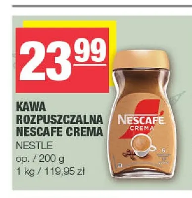 Kawa rozpuszczalna Nescafe Crema promocja w SPAR