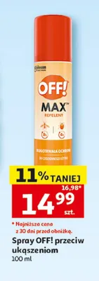 Spray OFF! Max przeciw ukąszeniom promocja w Auchan