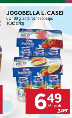 Jogurt Jogobella L. Casei 6-pak 100g promocja w Stokrotka