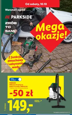 Odkurzacz do pracy na mokro i na sucho 20 l Parkside promocja w Lidl