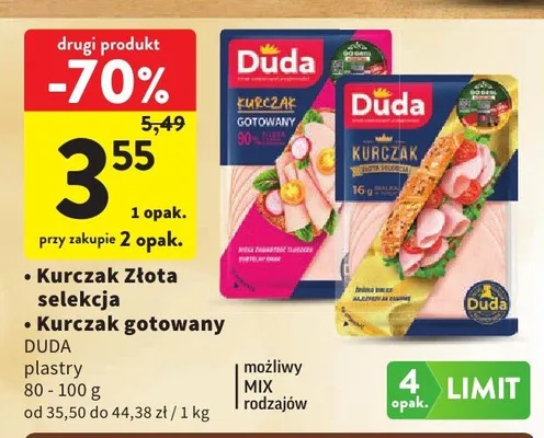 Kurczak gotowany Duda promocja w Intermarche