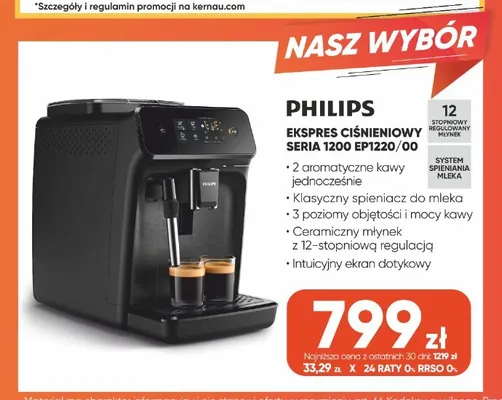 Ekspres ciśnieniowy Philips Seria 1200 EP1220/00 promocja w Max Elektro