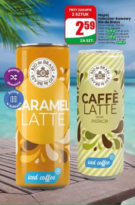 Napój mleczno-kawowy Rio de Brass Caffè Latte smak pistacja promocja w Dino