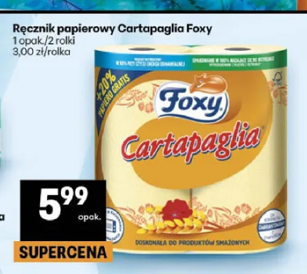 Ręcznik papierowy Foxy Cartapaglia promocja w Delikatesy Centrum