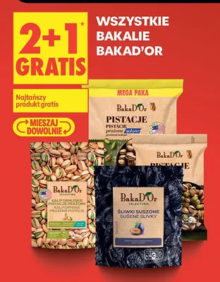 Pistacje prażone solone Mega Paka Bakad'Or promocja w Biedronka
