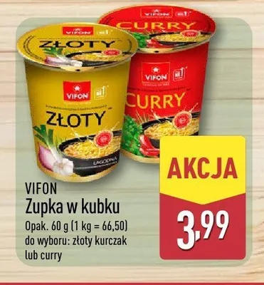 Zupka w kubku Vifon Curry promocja w Aldi