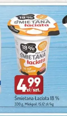 Śmietana Łaciata 18% promocja w Avita