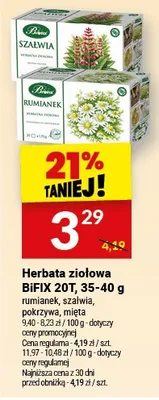 Herbata ziołowa BIFIX 201 promocja w Twój Market