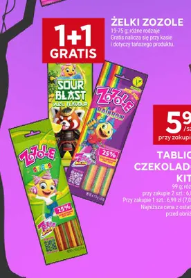 Żelki Zozole promocja w Stokrotka