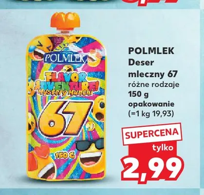 Deser mleczny Polmlek 67 promocja w Kaufland