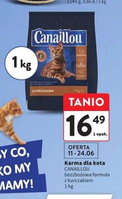 Karma dla kota Canaillou bezzbożowa formuła z kurczakiem promocja w Intermarche