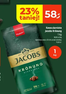 Kawa ziarnista Jacobs Krönung promocja w Dealz