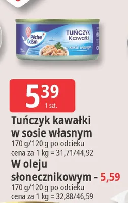 Tuńczyk kawałki w oleju słonecznikowym promocja w Leclerc
