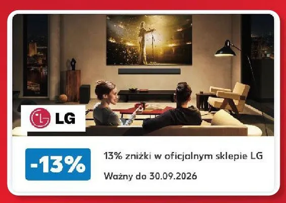 Zniżka 13% w oficjalnym sklepie LG promocja w Kaufland