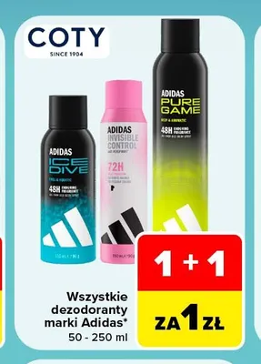 Dezodorant Adidas Invisible Control promocja w Carrefour