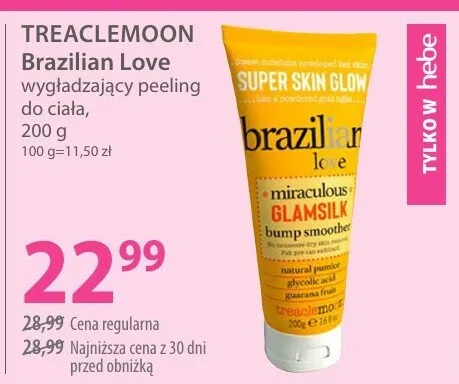 Wygładzający peeling do ciała Brazilian Love promocja w Hebe