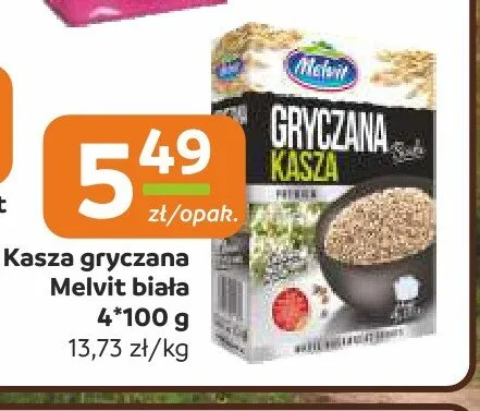 Kasza gryczana Melvit biała 4-pak promocja w Społem Częstochowa
