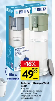 Butelka filtrująca Vital Brita 0,6 l promocja w Intermarche