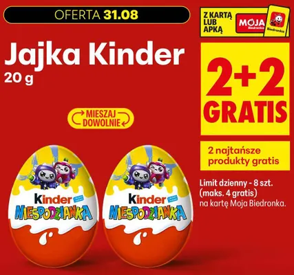 Jajka Kinder promocja w Biedronka