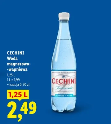 Woda magnezowo-wapniowa Cechini promocja w Lidl