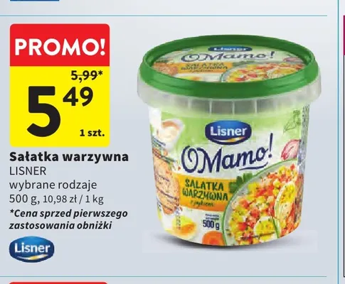 Sałatka warzywna Lisner promocja w Intermarche