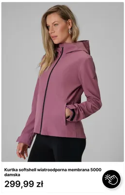 Kurtka softshell wiatroodporna membrana 5000 damska 4F promocja w 4F