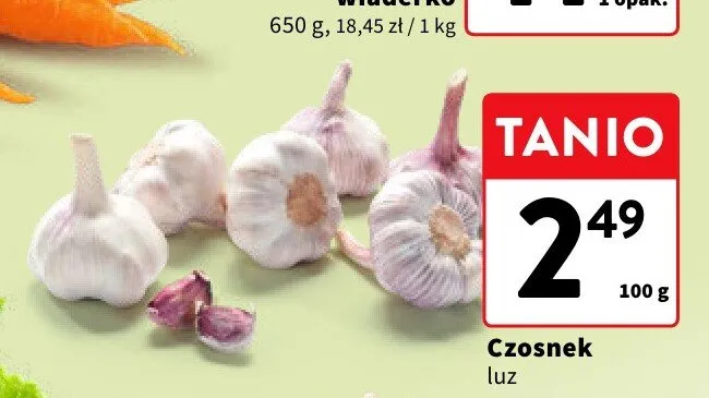 Czosnek promocja w Intermarche