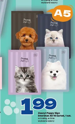 Zeszyt A5 Puppy Sign Interdruk 16 kartek promocja w Twój Market