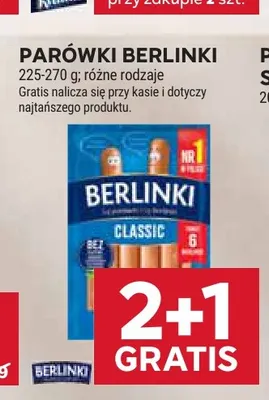 Parówki Berlinki Classic promocja w Stokrotka