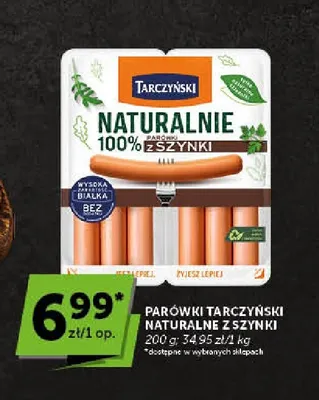 Parówki Tarczyński Naturalne z szynki promocja w Euro Sklep