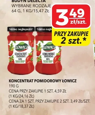 Koncentrat pomidorowy Łowicz promocja w Top Market