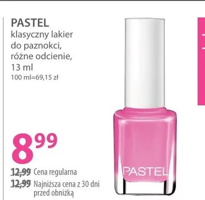 Lakier do paznokci PASTEL klasyczny lakier do paznokci różne odcienie promocja w Hebe
