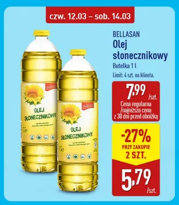 Olej słonecznikowy promocja w Aldi