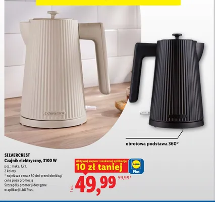 Czajnik elektryczny Silvercrest promocja w Lidl