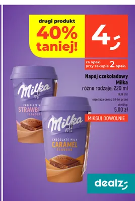 Napój czekoladowy Milka Strawberry Flavour promocja w Dealz