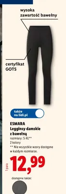Legginsy damskie z bawełną Esmara promocja w Lidl