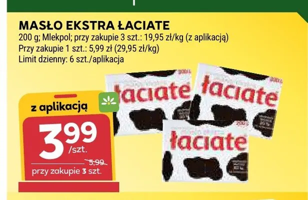 Masło ekstra Łaciate promocja w Stokrotka