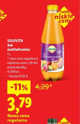 Sok multiwitamina Solevita promocja w Lidl